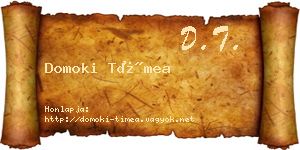 Domoki Tímea névjegykártya