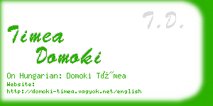 timea domoki business card